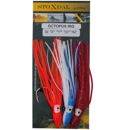Stoxdal Octopus Rig 7/0 Orange/Bl�/R�d