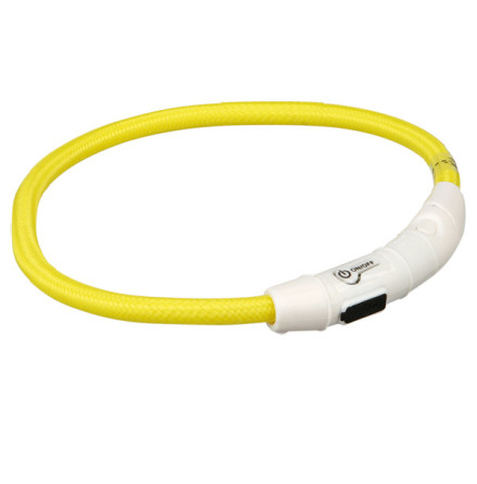 Hundhalsband Flash light ring Gul