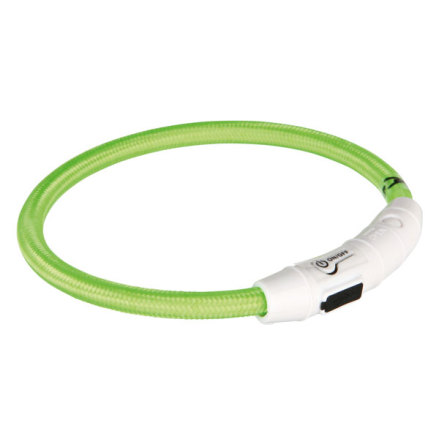 Hundhalsband Flash light ring Limegr�n
