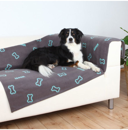 Fleecefilt Barney med benmotiv 150x100 cm 