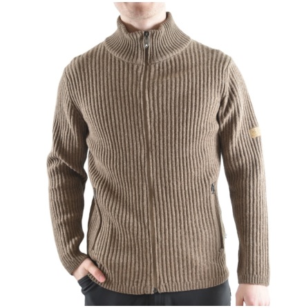 Ivanhoe Gudmar zip Dark Khaki Merinoull