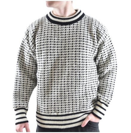 Eskim� islandstr�ja 100% Ull - Vit
